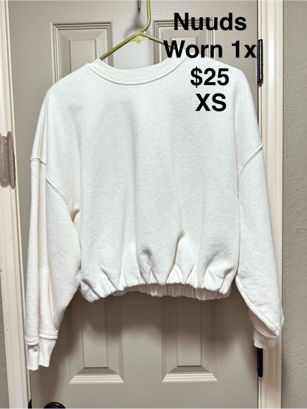 Nuuds Off-White cinched waist Sweatshirt